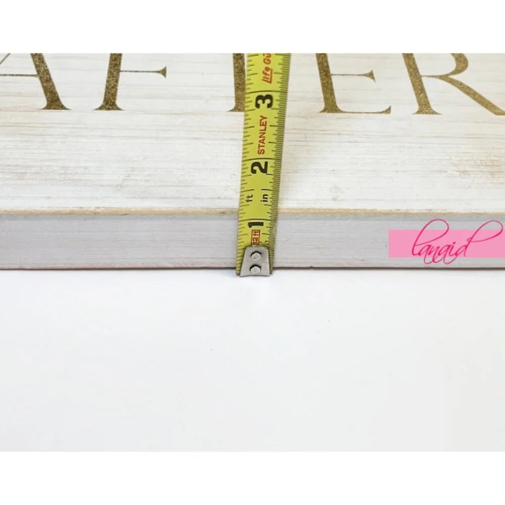 Happily Ever After All-Wood Gold Rustic Distressed Wooden Wall Hanging Art Mount